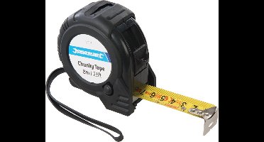 Silverline Breede rolmaat 8 m x 25 mm