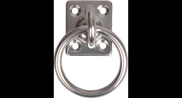 ProPlus Dekoog met Wartel en Ring - 33 x 38 x 6 mm - RVS Aisi 316 - 4 Gaats