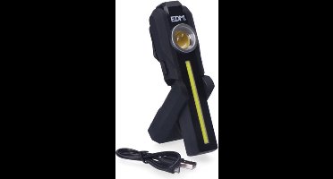 EDM COB LED zaklamp - 200 lumen - 1.5Ah - oplaadbaar - 36128