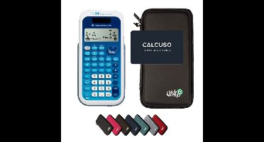 TI-34 MultiView incl. WYNGS Beschermhoes Zwart - Wetenschappelijke Rekenmachine - Basis Pakket