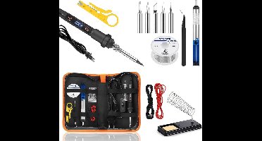 Soldeerbout Set - Reparatieset Elektronica - Elektronica Repareren - Instelbare Temperatuur - 80 Watt - Zwart
