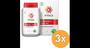 3x Vitals Vitamine C 1000 mg (100 tabletten)