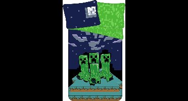 Minecraft Dekbedovertrek Sssleep Tight - 140 x 200 cm - Katoen (70 x 90 cm)