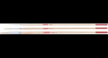 Tac olie- en acrylpenselenset 3 rond varkenshaar | Set a 3 stuk | 5 stuks