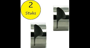 Benson Handdoek Haken 2 stuks – 9x5cm | Handdoek Houder | Theedoek Houder | Houder | RVS