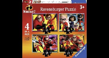 Ravensburger Incredibles 2 - 12+16+20+24 stukjes - kinderpuzzel