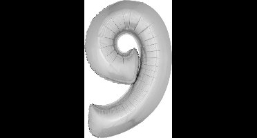 ESPA - Enorme zilverkleurige aluminium cijfer ballon - Decoratie > Ballonnen