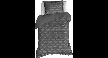 De Witte Lietaer Dekbedovertrek Katoen Flanel Crane - Eenpersoons - 140 x 200/220 cm - Grijs