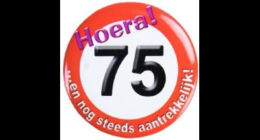 Paperdreams - Button - Klein - Verkeersbord - 75 Jaar