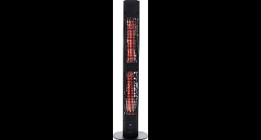 Sunred – Valencia - Dark lijn - Zwart – Staand model - Terrasverwarmer – Carbon rosé goud technologie - 3000W – ECO – 3 Standen - Afstand bestuurbaar - Elektrische heater
