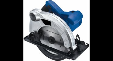 Kinzo Cirkelzaag - 230V - Blauw - met Parallelgeleider - Laminaatsnijder