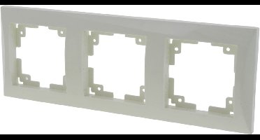 Exin Riva Inbouw Afdekplaat - 3-voudig - Polarwit