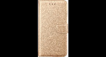 Hoesje Geschikt Voor Samsung Galaxy A03S Hoesje Goud - Hoesje Geschikt Voor Samsung Galaxy A03S book case met Pasjeshouder - portemonee hoesje