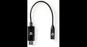 USB-Adapter | USB 3.1 | USB-C™ Male | 3,5 mm Female | 0.15 m | Rond | Verguld / Vernikkeld | PVC | Zwart | Polybag