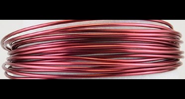 Vaessen Creative Aluminium Draad - 3mm - ±26m - 500g - Donkerrood