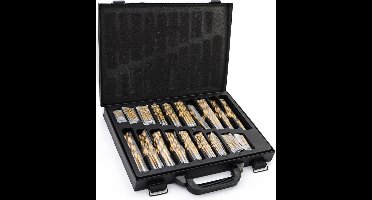 Hofftech 170-delige HSS titanium boorset - veelzijdig en duurzaam - inclusief metalen koffer