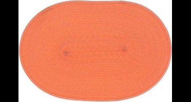 Unique Living | Placemat Daisy | Ovaal | Rotan | Oranje | 45x30cm