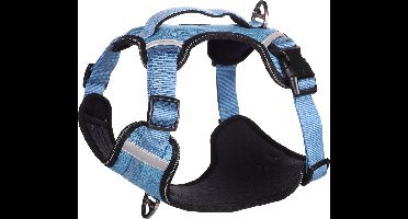 Flamingo Heron - Harnas Honden - Harnas Heron Blauw Xl 58-76cm 25mm - 1st - 131588 - 1st