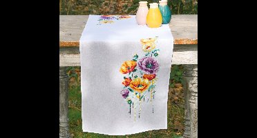 Vervaco - Loper kit - Klaprozen - PN-0207581 - Borduren - Borduurpakket - Borduurpakket volwassenen - Borduurpakket kind