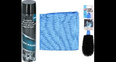 All Ride auto velgen schoonmaken set - borstel/spray/doek - velgenreiniger pakket
