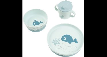 Done By Deer Foodie Dinner Set - Wally - 3-Delig - Blue