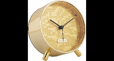 Karlsson Wekker Disco - Goud - Ø11cm - Scandinavisch - Wekker voor slaapkamer - Wekkers