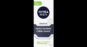 NIVEA MEN Sensitive Gezichtscrème - Gevoelige huid - Alcoholvrij - Met kamille en hamamelis - 2 x 75 ml