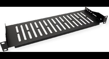 VALUE 19"-Legplank, 485 x 150mm, max. 10 kg, zwart