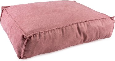Duvoplus - Dierenkussen - Hond - Kussen Rechthoekig Velvet M - 76x56x13cm Roze - 1st