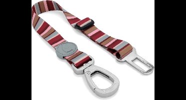 Morso - Honden Autogordel Gerecycled Skyline Rood / Roze