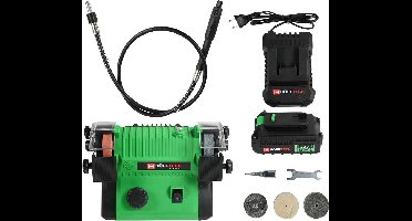 Hofftech Draadloze slijpmachine - multifunctioneel - 20V - antislip - inclusief accu en toebehoren