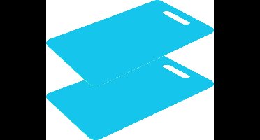 Excellent Houseware snijplank - 2x - blauw - kunststof - 34 x 24 cm