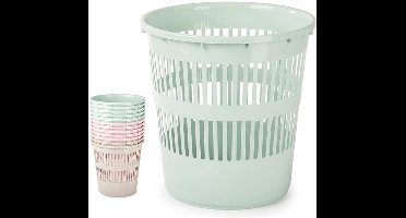 Plasticforte Afvalemmer - 10 liter - 28 cm - kunststof - oud roze - prullenmand