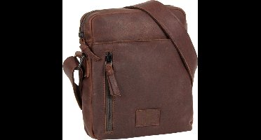 MUSTANG Leren Schoudertas San Marino Crossbody Bag Brown Bruine