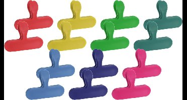 Excellent Houseware vershoudklemmen/vershoudclips - 21x - multicolor - kunststof