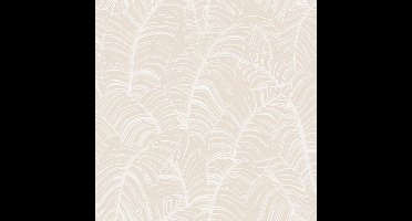 Bazaar - Bladeren - Behang - Jungle - Vliesbehang - Bananenblad - Zwart - 0,53 x 10 M.