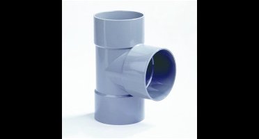 Dyka T-stuk 3x lijmmof 90° PVC keurmerk BRL52100 50 x 50mm