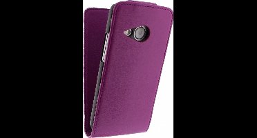 Xccess Leather Flip Case HTC One mini 2 Purple