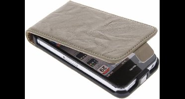 Crè/me kreukelleder flipcase - iPhone 4 / 4s