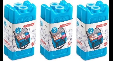 Plasticforte kleine koelelementen - 6x stuks - blauw - 11 x 5.5 cm - kunststof - goede kwaliteit