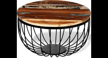 vidaXL - Salontafel - massief - gerecycled - hout