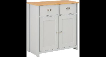 vidaXL - Dressoir - 79x35x81 - cm - grijs