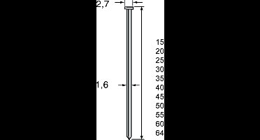 Dutack Brad SKN16 rvs  40mm - 2500 Stuks