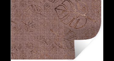 Muurstickers - Sticker Folie - Patronen - Rood - Brons - Luxe - 30x20 cm - Plakfolie - Muurstickers Kinderkamer - Zelfklevend Behang - Zelfklevend behangpapier - Stickerfolie