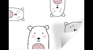Muurstickers - Sticker Folie - Beer - Kinderen - Dieren - 30x20 cm - Plakfolie - Muurstickers Kinderkamer - Zelfklevend Behang - Zelfklevend behangpapier - Stickerfolie