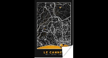 Poster Kaart - Frankrijk - Stadskaart - Plattegrond - Le Cannet - 20x30 cm