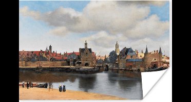 Poster Vermeer - Stad - Oude meesters - Kunst - 30x20 cm