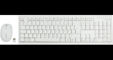 LogiLink ID0104W toetsenbord Inclusief muis USB Duits Wit