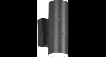 Reality Laredo Wandlamp 2X GU10 Max 10W IP44 Antraciet