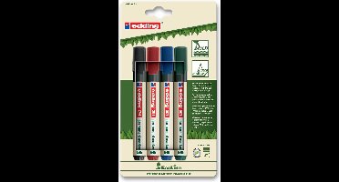 Edding permanent marker Ecoline e-21 set van 4 stuks in geassorteerde kleuren 10 stuks